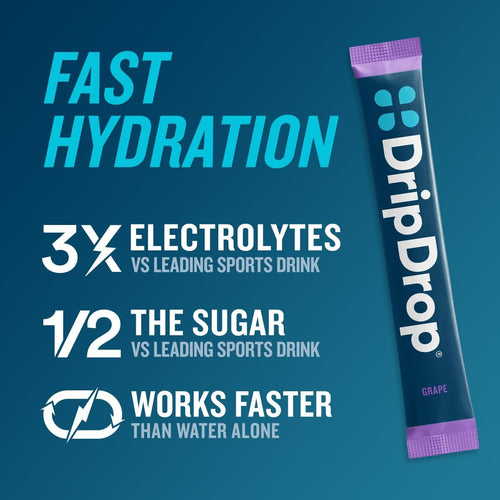 DripDrop Juicy Variety Pack Electrolyte Powder, 8 oz sticks, 16 count